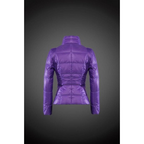 Women Moncler Down Coat Without Hat Purple