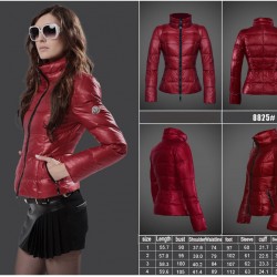 Women Moncler Down Coat Without Hat Red