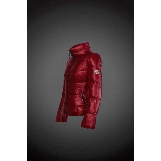 Women Moncler Down Coat Without Hat Red