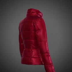 Women Moncler Down Coat Without Hat Red
