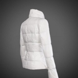 Women Moncler Down Coat Without Hat White