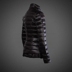 Women Moncler Down Coat Without Hat Black