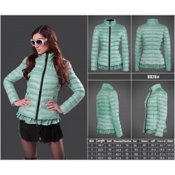 Women Moncler Down Coat Without Hat Green