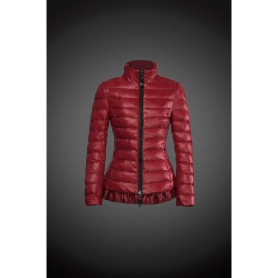 Women Moncler Down Coat Without Hat Red