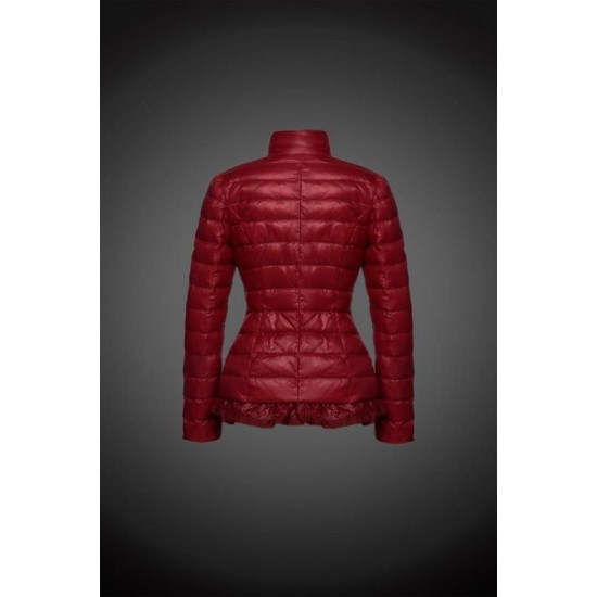 Women Moncler Down Coat Without Hat Red