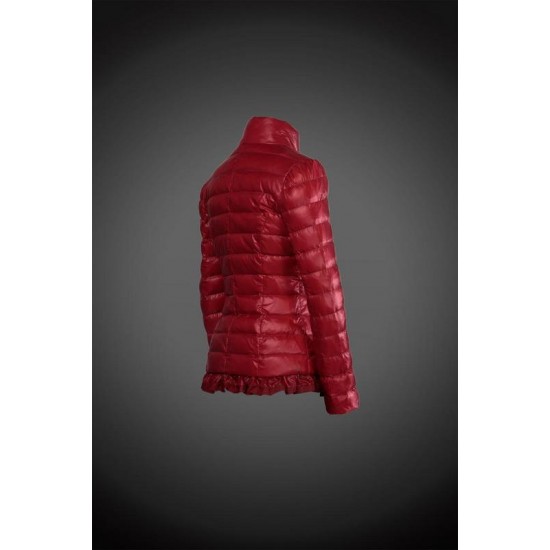 Women Moncler Down Coat Without Hat Red