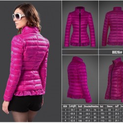 Women Moncler Down Coat Without Hat Rose Red
