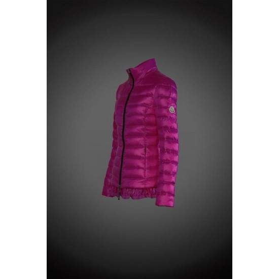 Women Moncler Down Coat Without Hat Rose Red