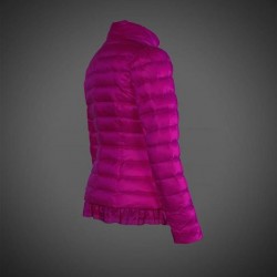 Women Moncler Down Coat Without Hat Rose Red