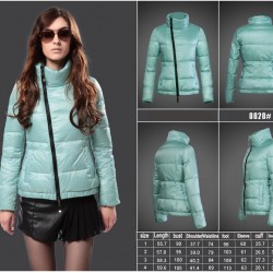 Women Moncler Down Coat Without Hat Green