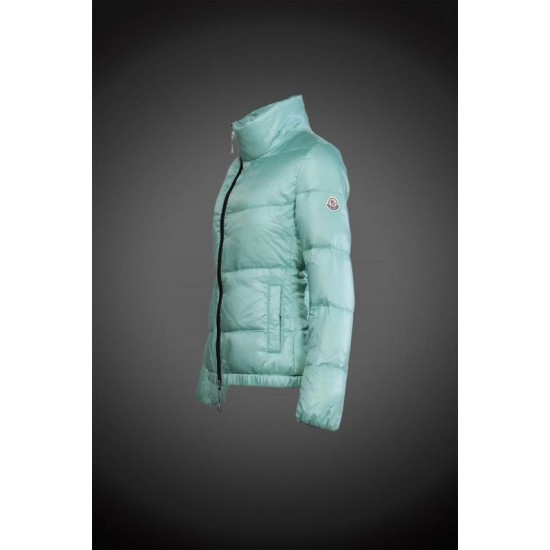 Women Moncler Down Coat Without Hat Green