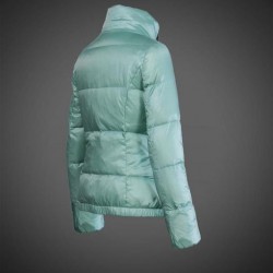 Women Moncler Down Coat Without Hat Green