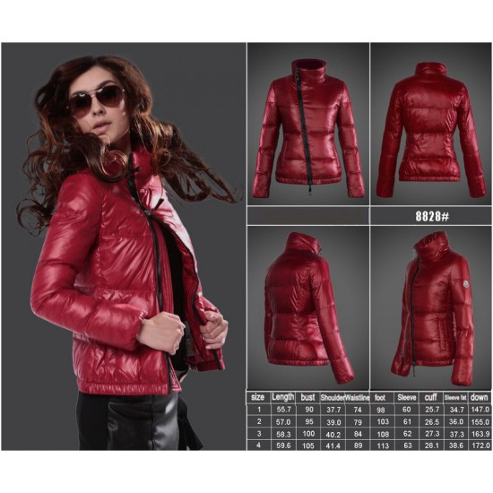 Women Moncler Down Coat Without Hat Red