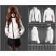 Women Moncler Down Coat Without Hat White