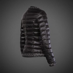 Women Moncler Down Coat Without Hat Blalck