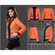 Women Moncler Down Coat Without Hat Orange