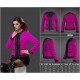 Women Moncler Down Coat Without Hat Purple Red