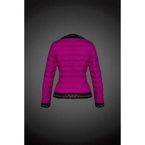 Women Moncler Down Coat Without Hat Purple Red